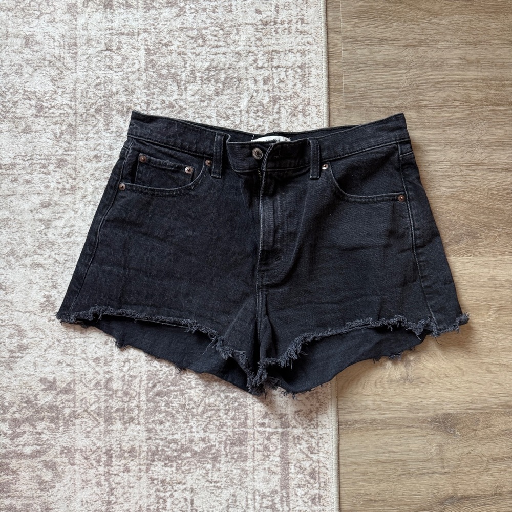 Abercrombie & Fitch Black Denim Cutoff Shorts